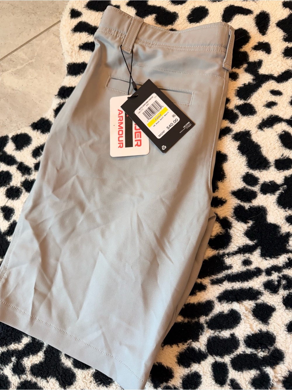 Under Armour Boys Light Gray Athletic Shorts